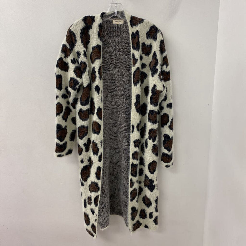 sweet lovely WOMEN'S CARDIGAN animal print S/M