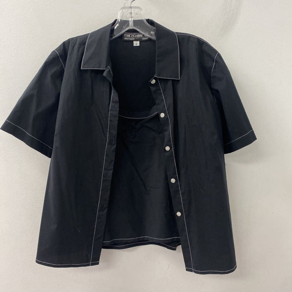 FRANCESCA MAMMOLITI WOMEN'S BLOUSE/SHIRT black white 8