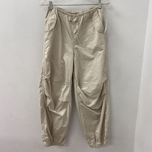 H&M WOMEN'S PANTS beige XXS