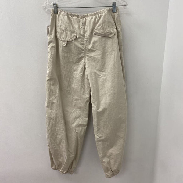 H&M WOMEN'S PANTS beige XXS