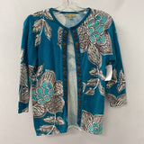 KERRYBROOKE WOMEN'S CARDIGAN turquoise brown floral SP