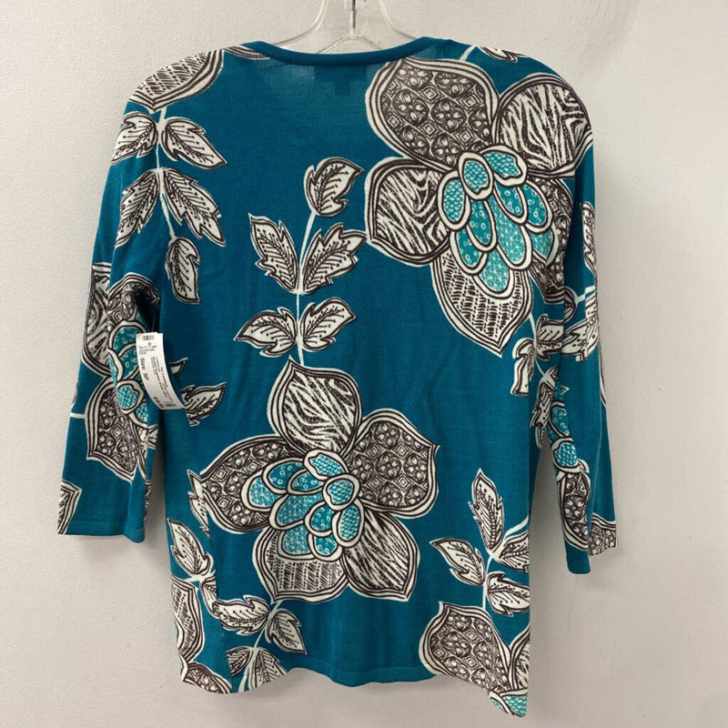 KERRYBROOKE WOMEN'S CARDIGAN turquoise brown floral SP