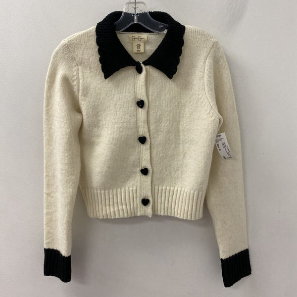 Jessica Simpson WOMEN'S CARDIGAN cream black mix M