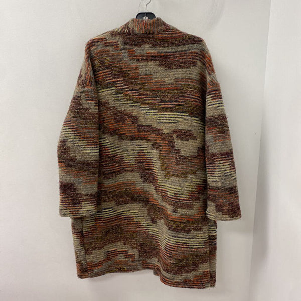 LUNA ALLEGRA WOMEN'S COAT grey burgundy mix S