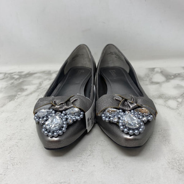 ENZO ANGIOLINI WOMEN'S FLATS silver 8