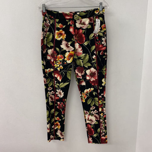 AMARYLLIS WOMEN'S PANTS black burgundy yellow mix S