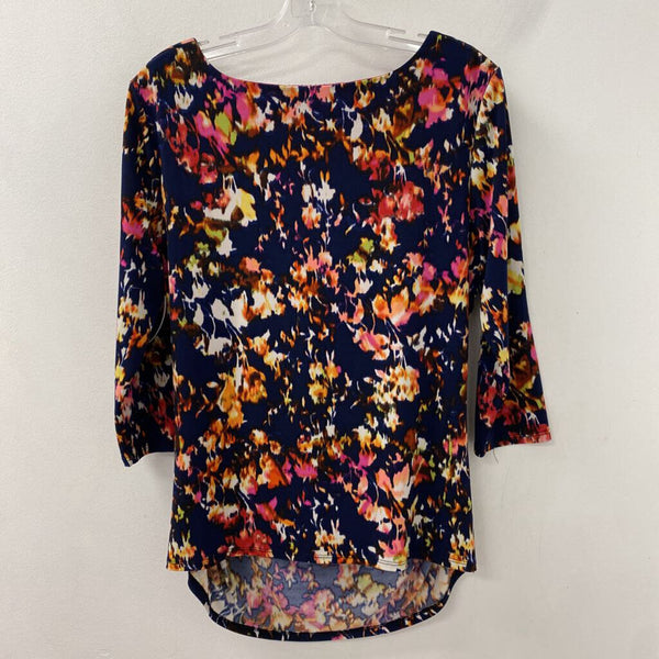 MELANIE LYNE WOMEN'S TOP navy pink mix L