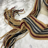 BURBERRY WOMEN'S SCARF/SHAWL camel burgundy grey mix