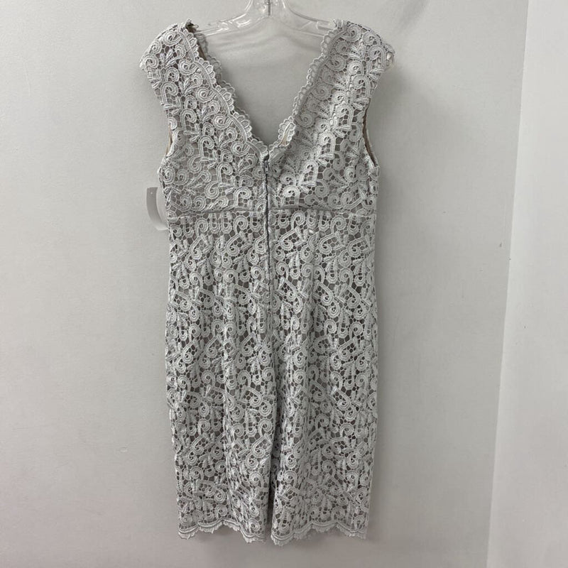 MELANIE LYNE WOMEN'S DRESS silver grey mix 12