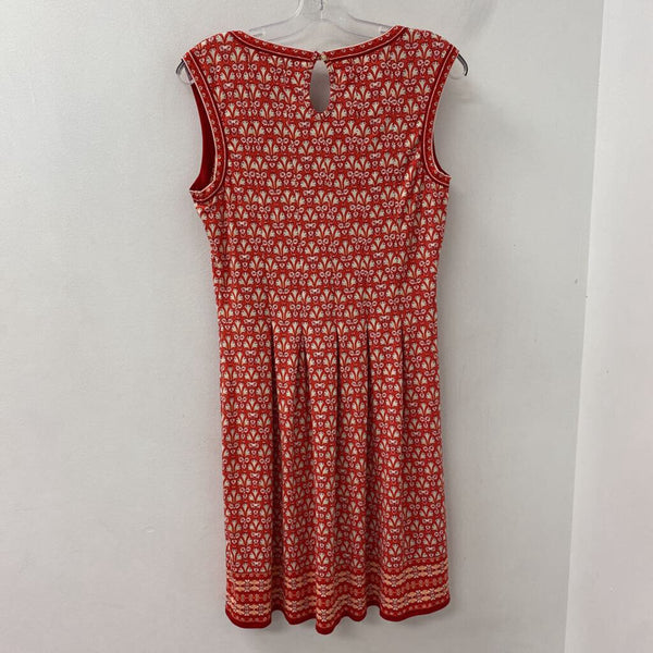 MAX STUDIO WOMEN'S DRESS red cream mix L