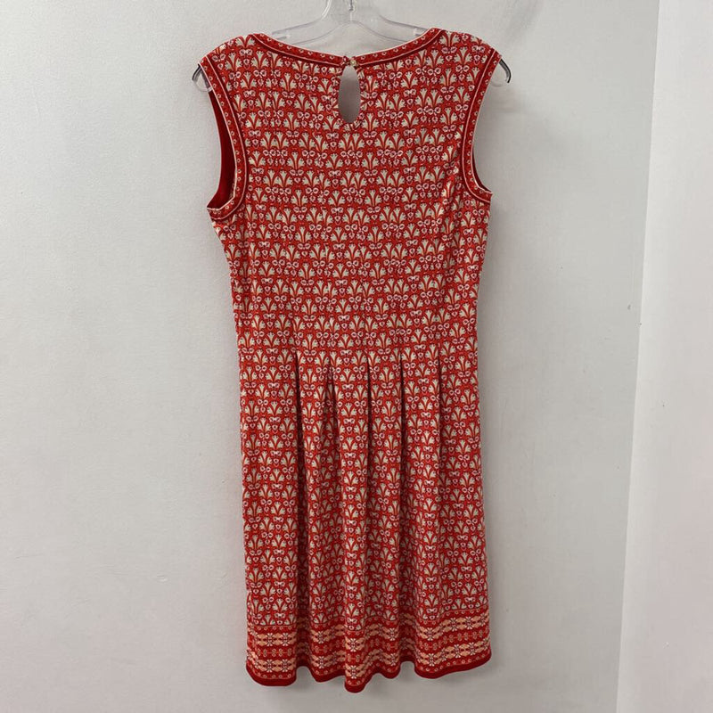 MAX STUDIO WOMEN'S DRESS red cream mix L