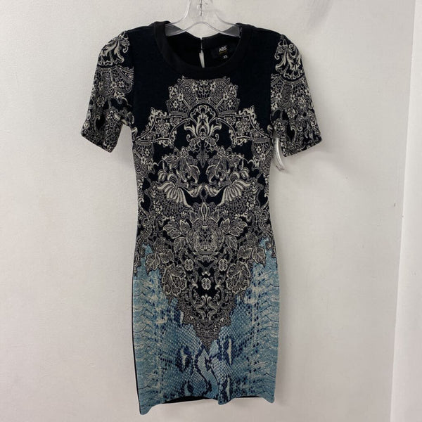 ABS WOMEN'S DRESS black blue cream mix XS