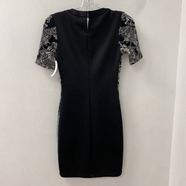 ABS WOMEN'S DRESS black blue cream mix XS