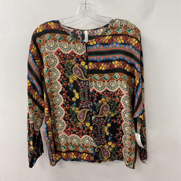 IMPERIAL WOMEN'S BLOUSE/SHIRT black red multi M