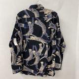 WOMEN'S BLOUSE/SHIRT navy cream M