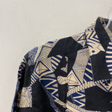 WOMEN'S BLOUSE/SHIRT navy cream M