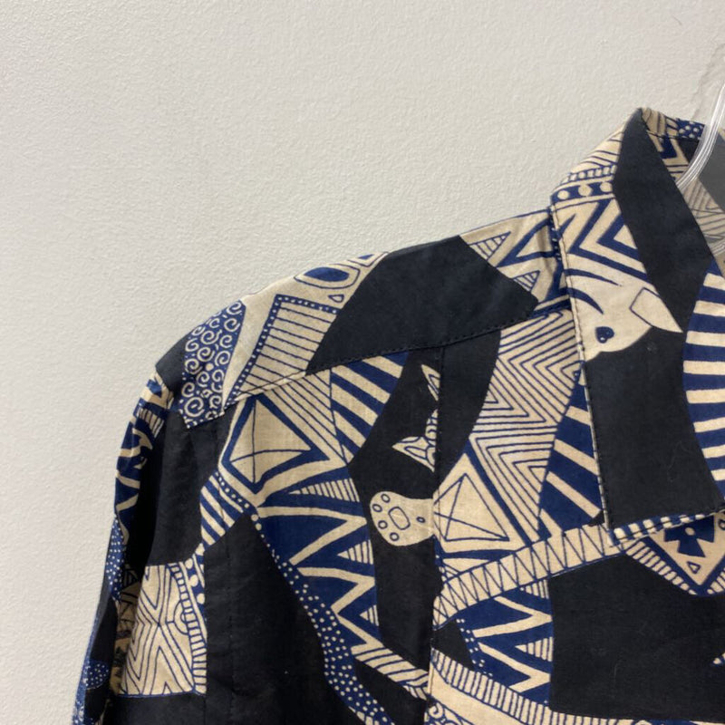 WOMEN'S BLOUSE/SHIRT navy cream M