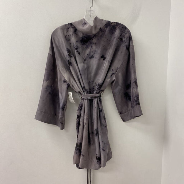 WOMEN'S KIMONO/DUSTER purple grey M