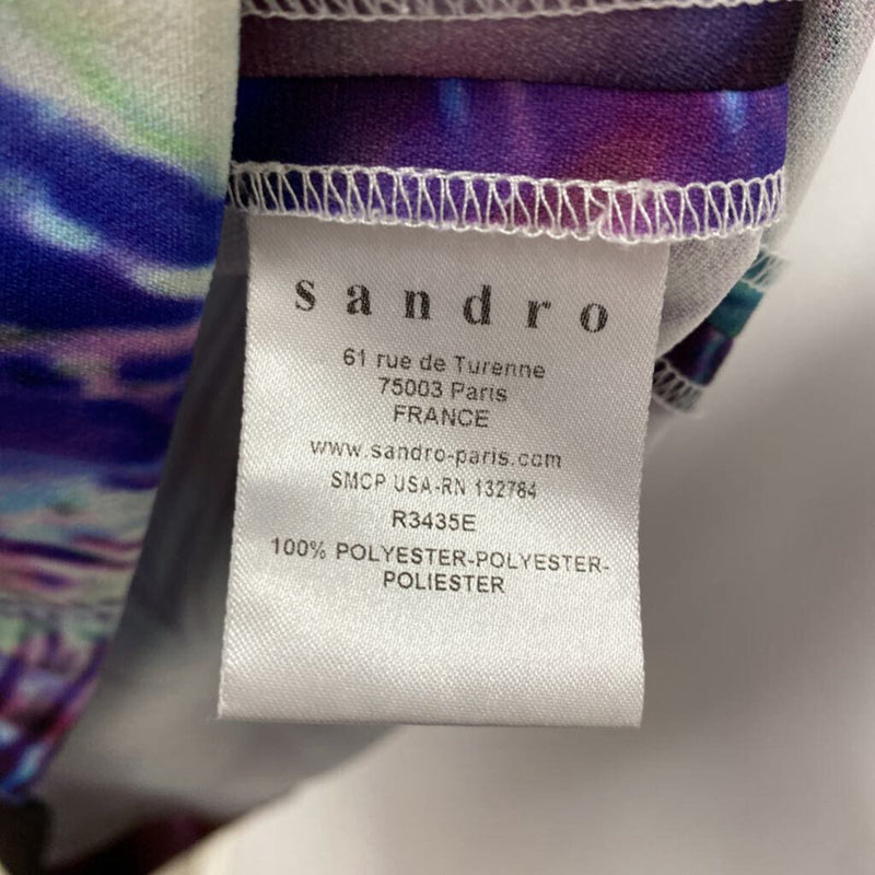 SANDRO WOMEN'S DRESS black white pink multi S/1