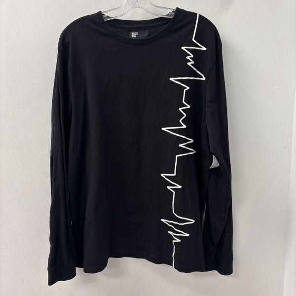WOMEN'S PLUS TOP black white 2X
