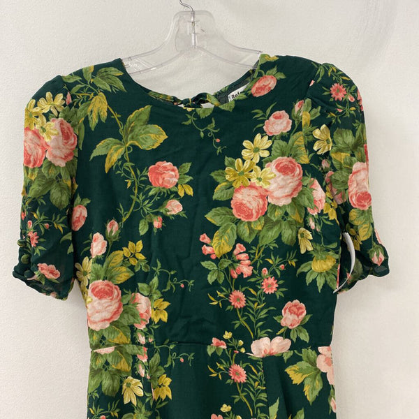 REFORMATION WOMEN'S DRESS green pink 12