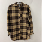 Superdown WOMEN'S BLOUSE/SHIRT brown tan mix XS