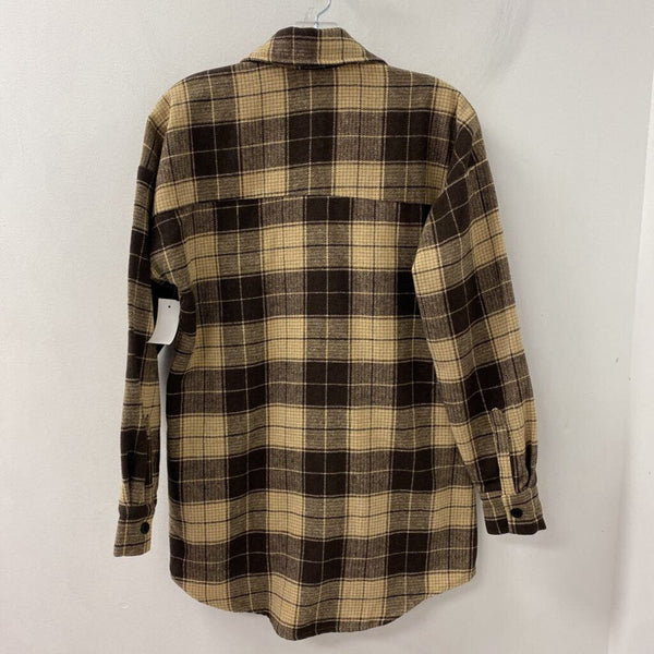 Superdown WOMEN'S BLOUSE/SHIRT brown tan mix XS