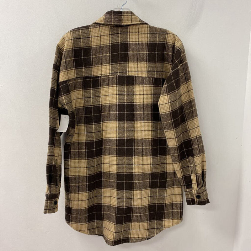 Superdown WOMEN'S BLOUSE/SHIRT brown tan mix XS