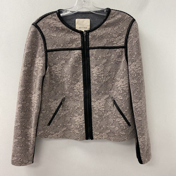 REBECCA TAYLOR WOMEN'S BLAZER/JACKET pale pink black 12