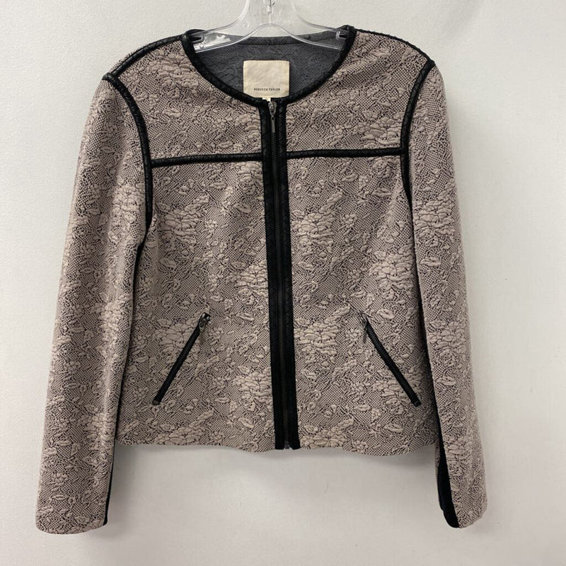 REBECCA TAYLOR WOMEN'S BLAZER/JACKET pale pink black 12