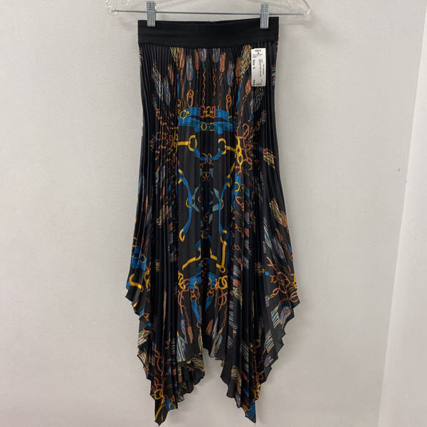 ZARA WOMEN'S SKIRT black blue gold S
