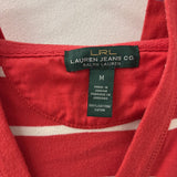 LRL WOMEN'S TOP red white M
