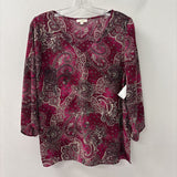 LAURA WOMEN'S BLOUSE/SHIRT magenta white LP