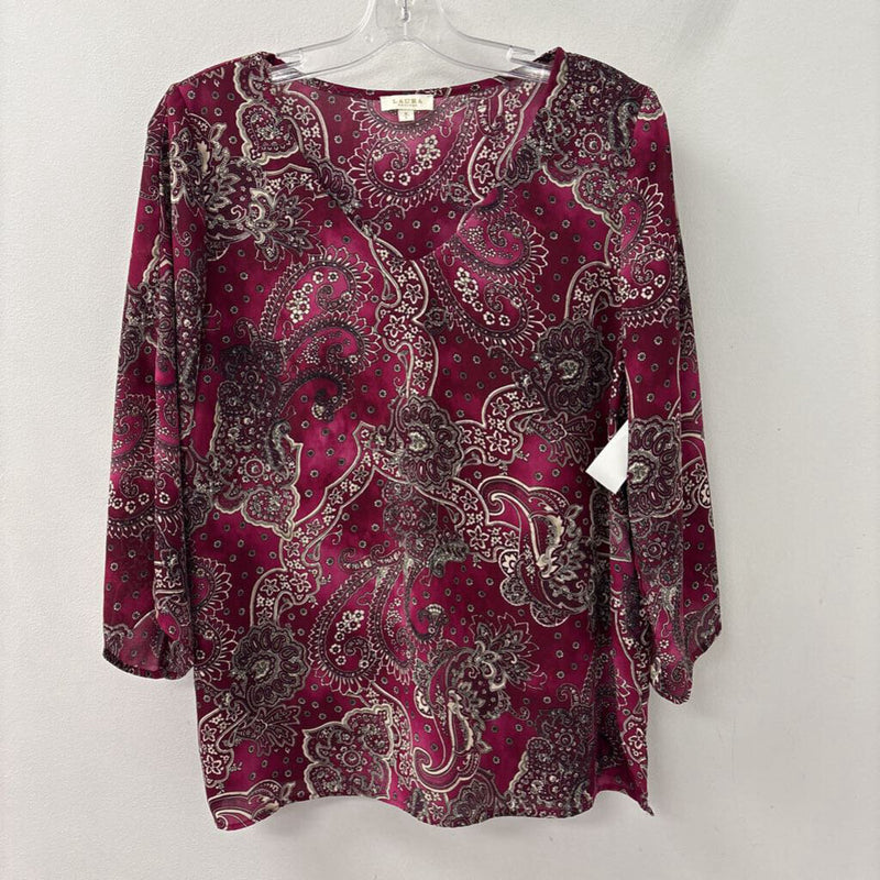 LAURA WOMEN'S BLOUSE/SHIRT magenta white LP