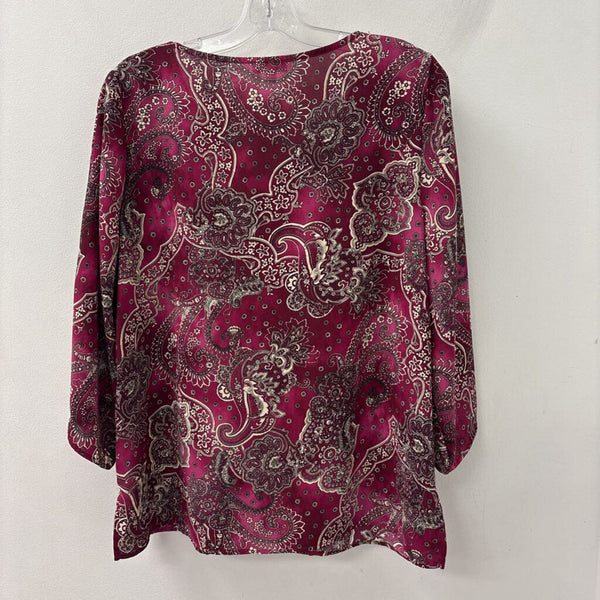 LAURA WOMEN'S BLOUSE/SHIRT magenta white LP