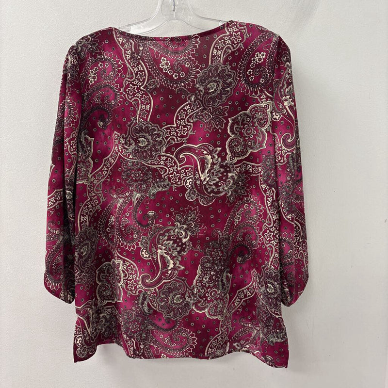 LAURA WOMEN'S BLOUSE/SHIRT magenta white LP