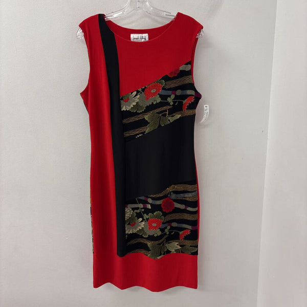 JOSEPH RIBKOFF WOMEN'S DRESS black red 14