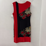 JOSEPH RIBKOFF WOMEN'S DRESS black red 14