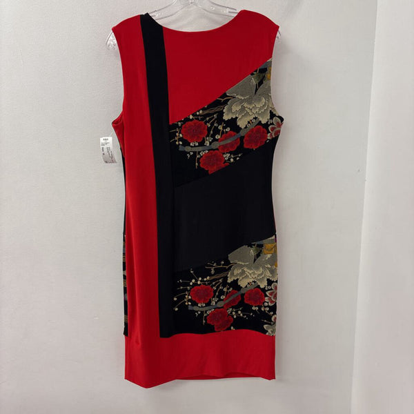 JOSEPH RIBKOFF WOMEN'S DRESS black red 14