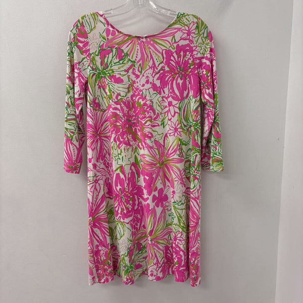 lilly pulitzer WOMEN'S DRESS pink lime white M