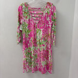 lilly pulitzer WOMEN'S DRESS pink lime white M