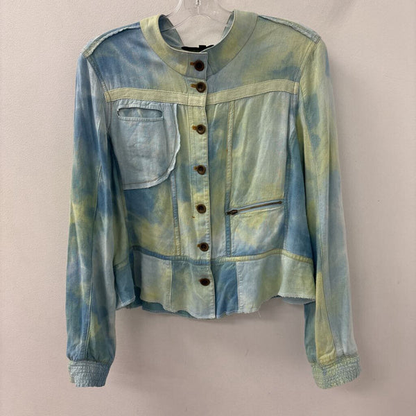 simon chang WOMEN'S BLAZER/JACKET blue green 16