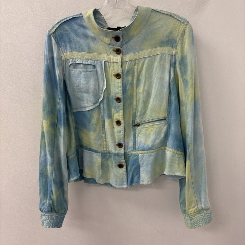 simon chang WOMEN'S BLAZER/JACKET blue green 16