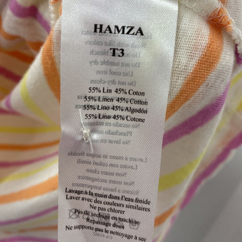 des petits hauts WOMEN'S T-SHIRT ivory striped M/L