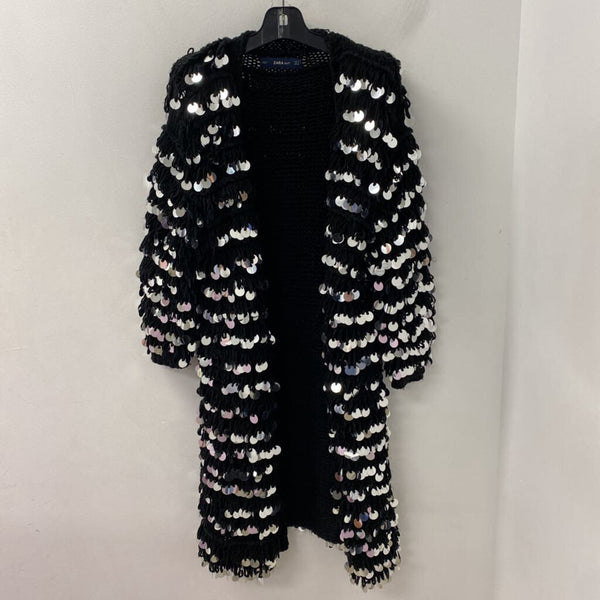 ZARA WOMEN'S COAT black grely S
