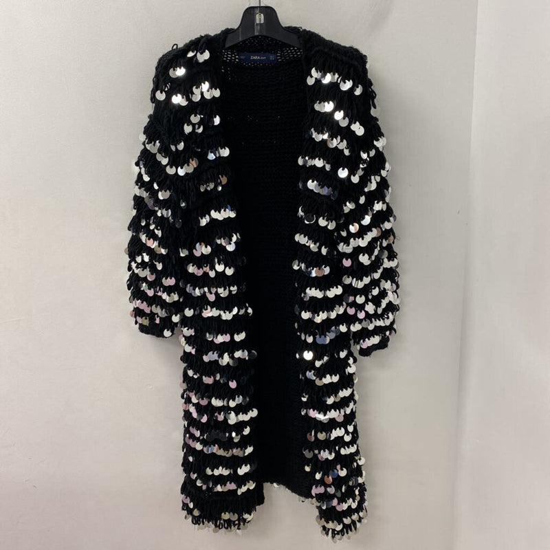 ZARA WOMEN'S COAT black grely S