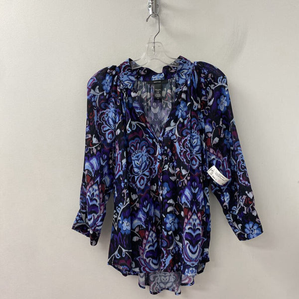 SMYTHE WOMEN'S BLOUSE/SHIRT blue black magenta L