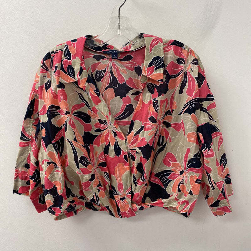 TOMMY HILFIGER WOMEN'S BLOUSE/SHIRT pink beige black M