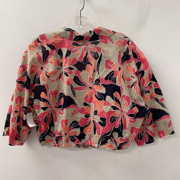 TOMMY HILFIGER WOMEN'S BLOUSE/SHIRT pink beige black M