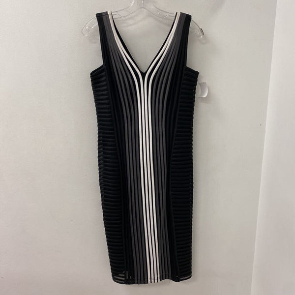FRANK LYMAN WOMEN'S PARTY DRESS black grey white 8